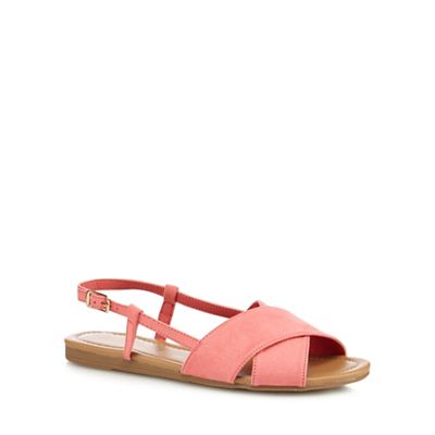 Coral cross strap wide fit sandals